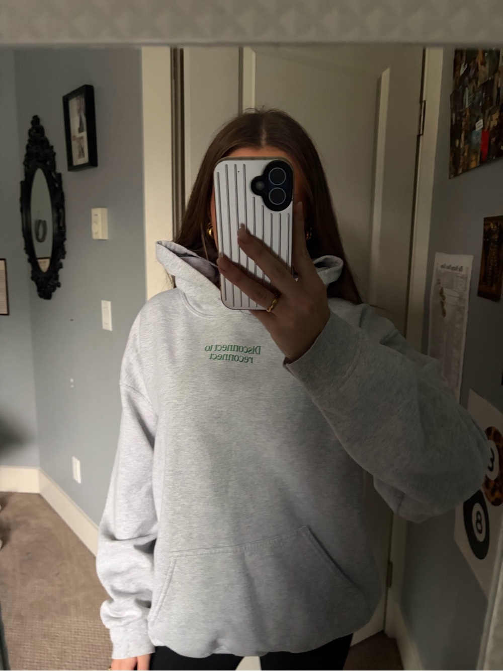 “Disconnect to reconnect” oversized hoodie